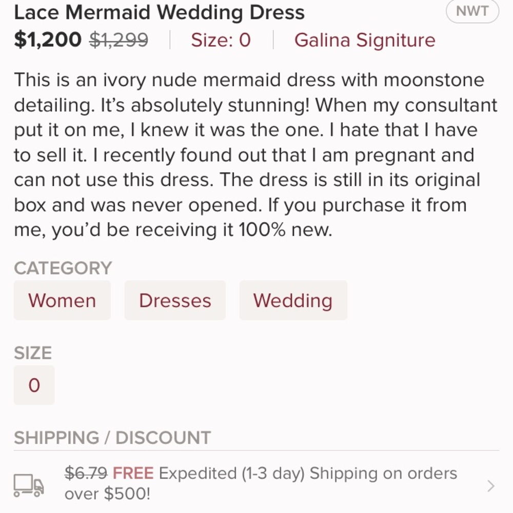 Lace mermaid wedding dress - Picture 8 of 8